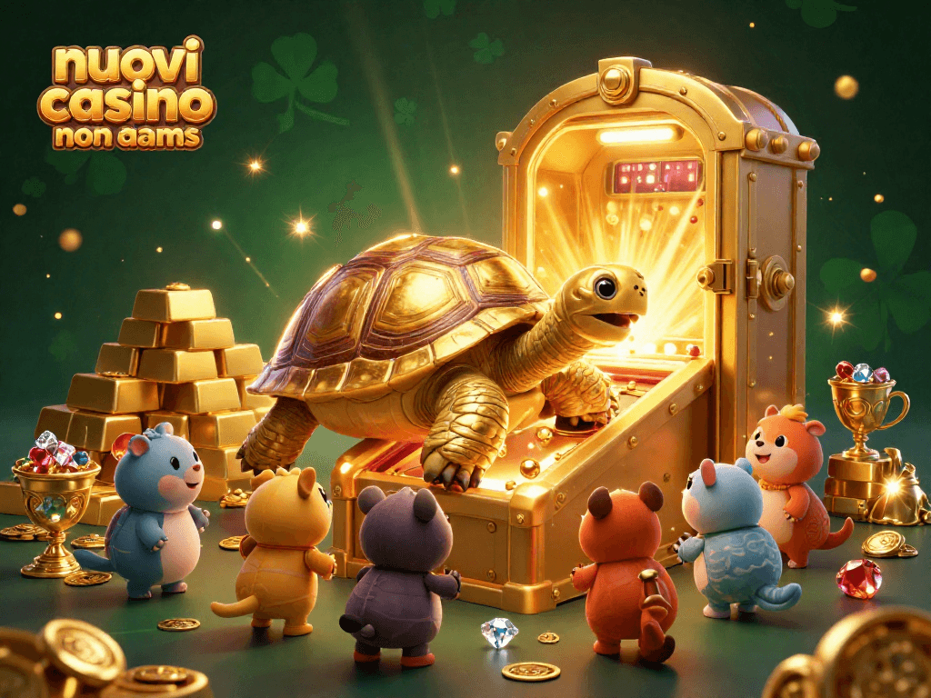 Gioca nei nuovi casino non aams con il carismatico guscio di tartaruga in 3D ricco di dettagli.