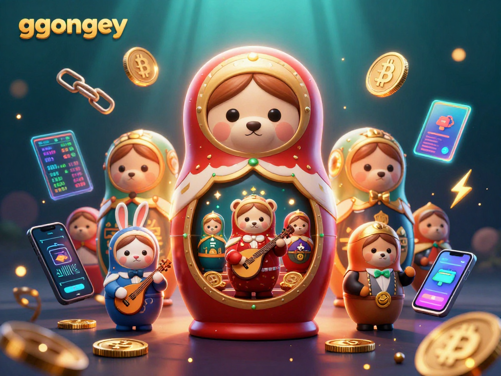 Experience the thrilling casino vibes of ggongey with vibrant 3D bears and crypto elements.