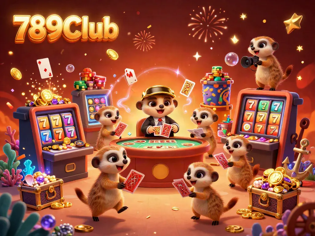 Experience thrilling action at 789Club's vibrant casino with playful meerkats running the show.