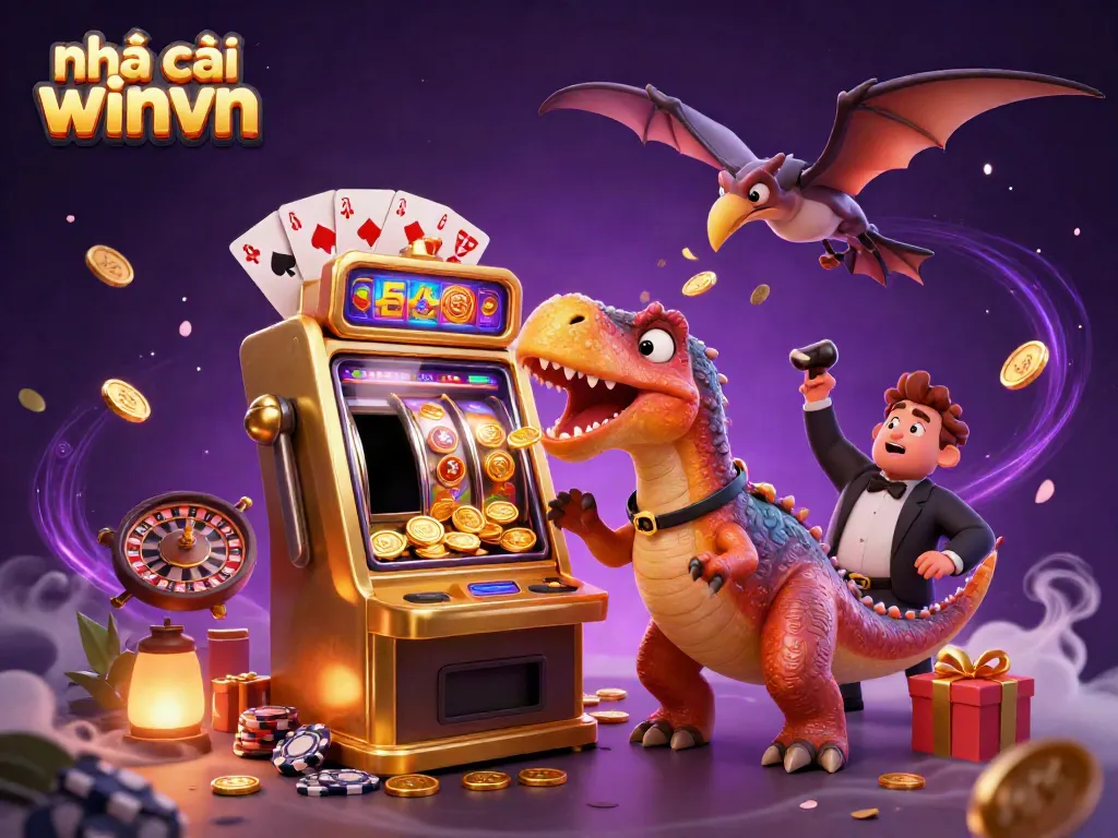 Catch the jackpot at nhà cái winvn with a prehistoric twist, featuring exciting casino elements.