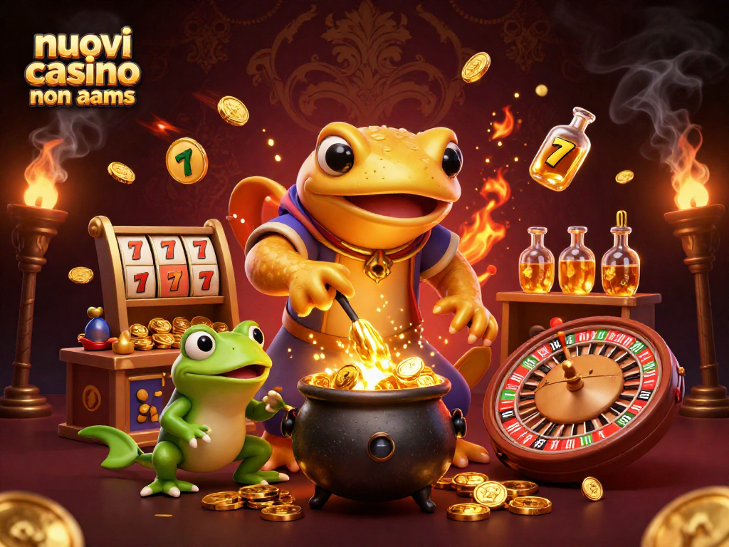 Attiva le emozioni nei nuovi casino non aams con un'illustrazione di gioco e alchimia coinvolgente.