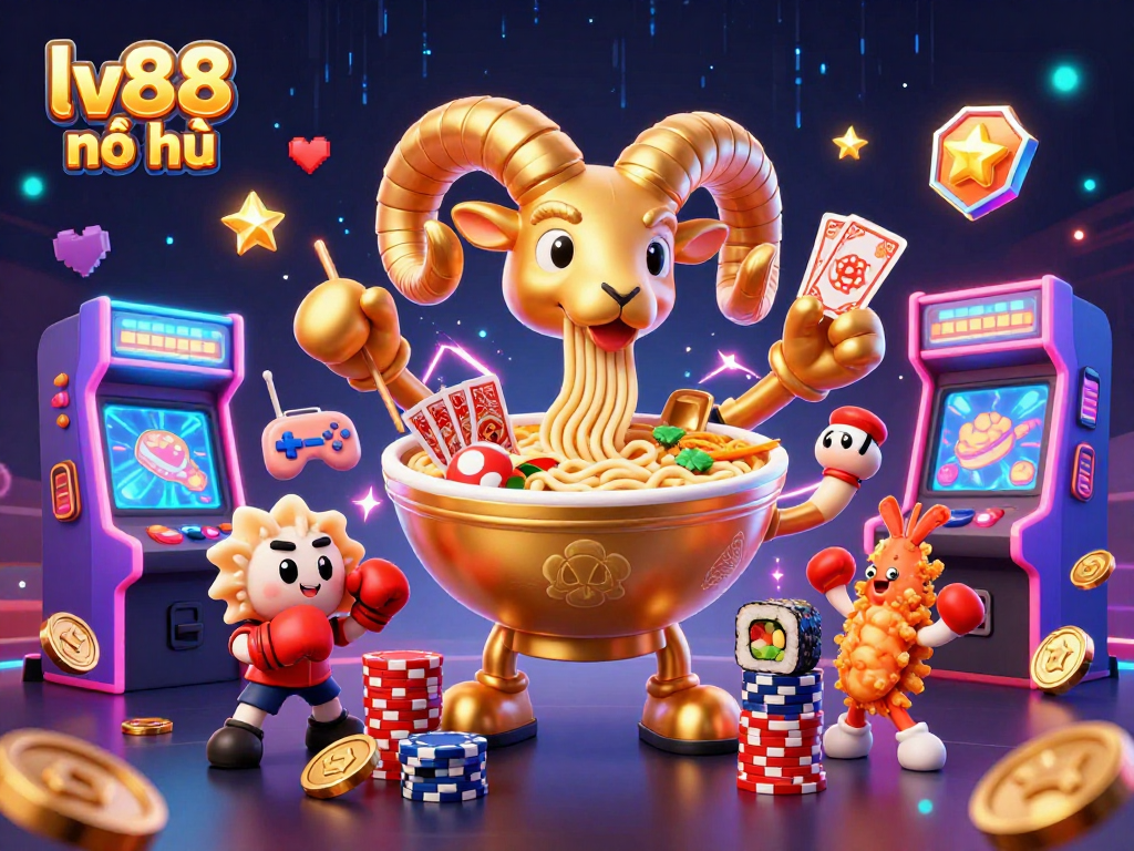 Spin the reels with lv88 nổ hũ in a vibrant casino-themed scene filled with exciting game elements.