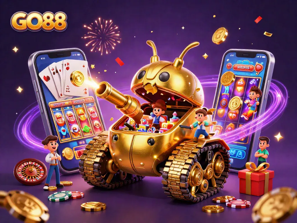 Experience the excitement of GO88 with vibrant casino action and immersive gaming elements.